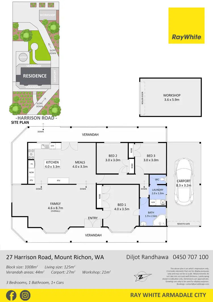 Floorplan of Homely house listing, 27 Harrison Road, Mount Richon WA 6112