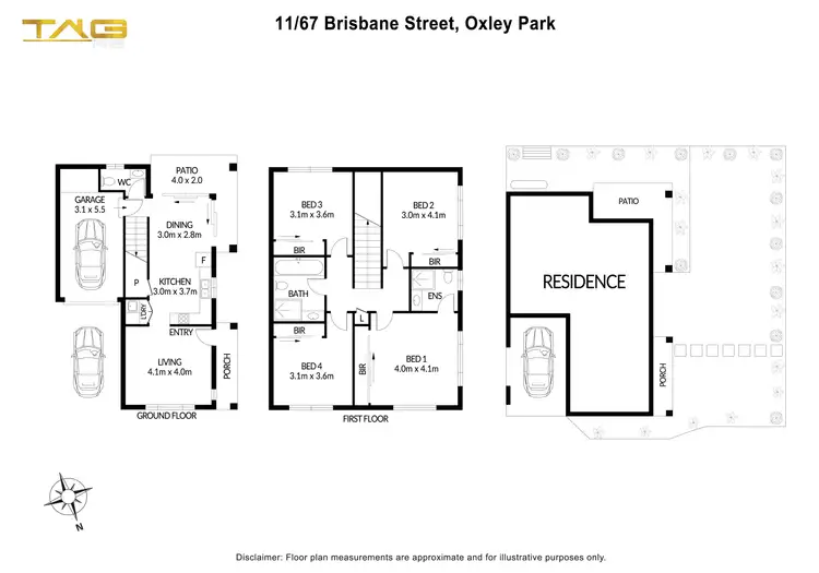 Floorplan of Homely townhouse listing, 11/67-69 Brisbane Street, Oxley Park NSW 2760