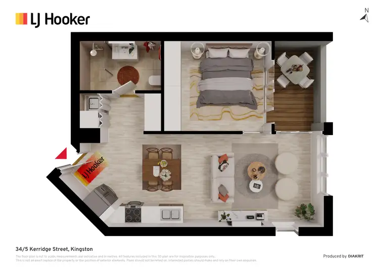 Floorplan of Homely apartment listing, 34/5 Kerridge Street, Kingston ACT 2604