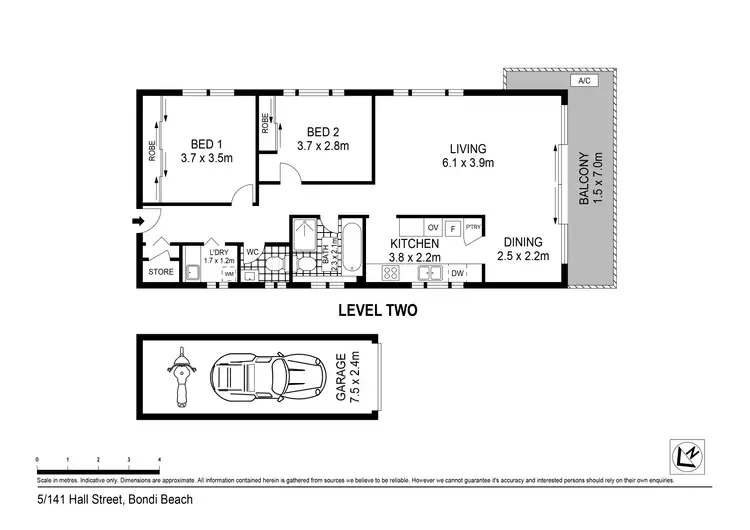 Floorplan of Homely apartment listing, 5/141 Hall Street, Bondi Beach NSW 2026
