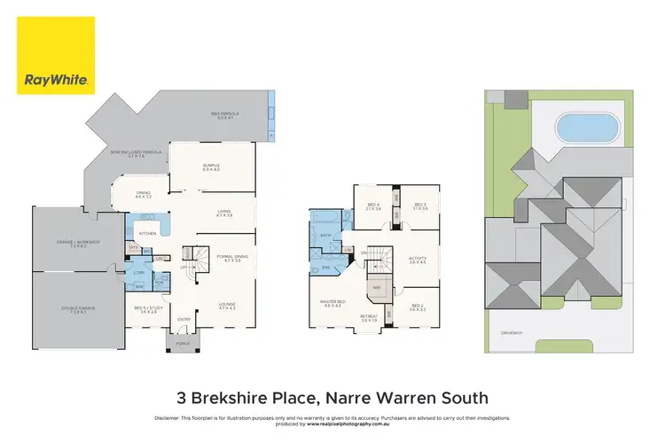 Floorplan of Homely house listing, 3 Berkshire Place, Narre Warren South VIC 3805