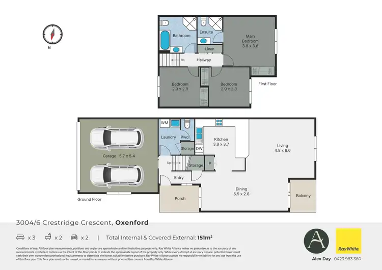 Floorplan of Homely townhouse listing, 3004/6 Crestridge Crescent, Oxenford QLD 4210