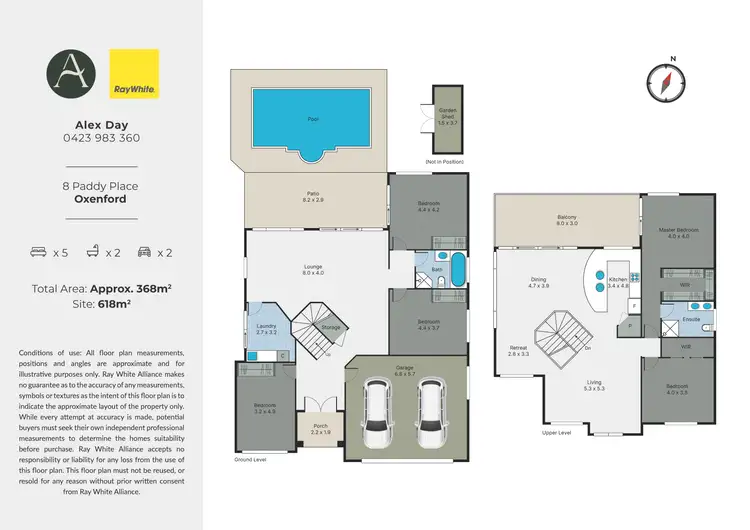 Floorplan of Homely house listing, 8 Paddy Place, Oxenford QLD 4210