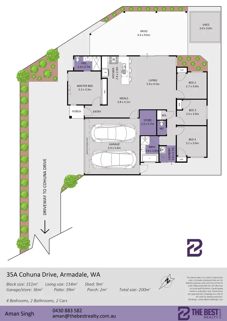Floorplan of Homely house listing, 35A Cohuna Drive, Armadale WA 6112