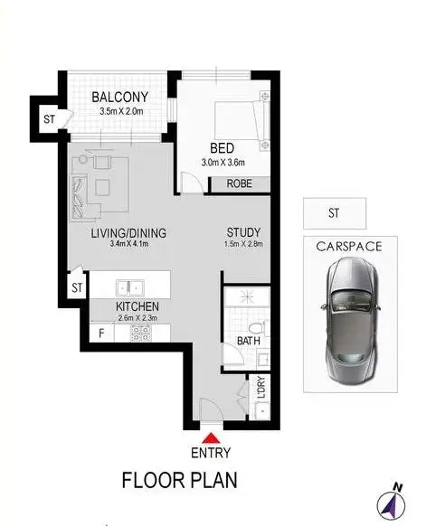 Floorplan of Homely apartment listing, 5/337 Beamish St., Campsie NSW 2194