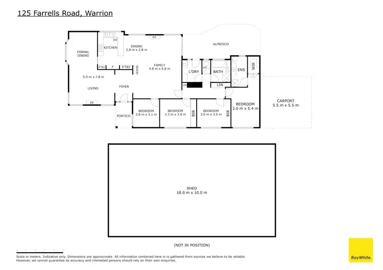 Floorplan of Homely house listing, 125 Farrells Road, Warrion VIC 3249