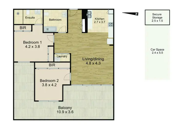 Floorplan of Homely apartment listing, 14/2-8 Belair Close, Hornsby NSW 2077