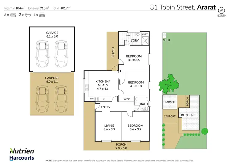 Floorplan of Homely house listing, 31 Tobin Street, Ararat VIC 3377