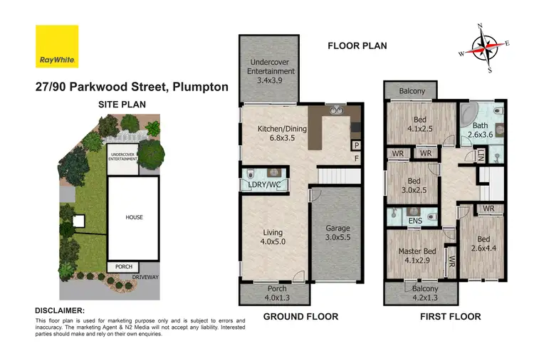 Floorplan of Homely townhouse listing, 27/90 Parkwood Street, Plumpton NSW 2761