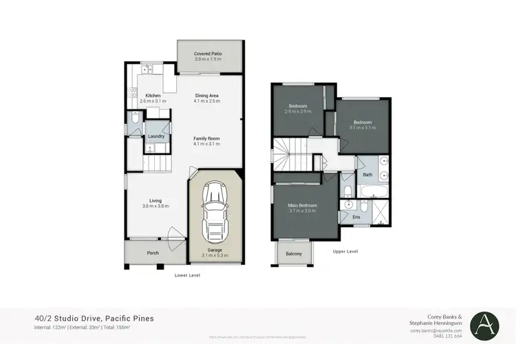Floorplan of Homely townhouse listing, 40/2 Studio Drive, Pacific Pines QLD 4211