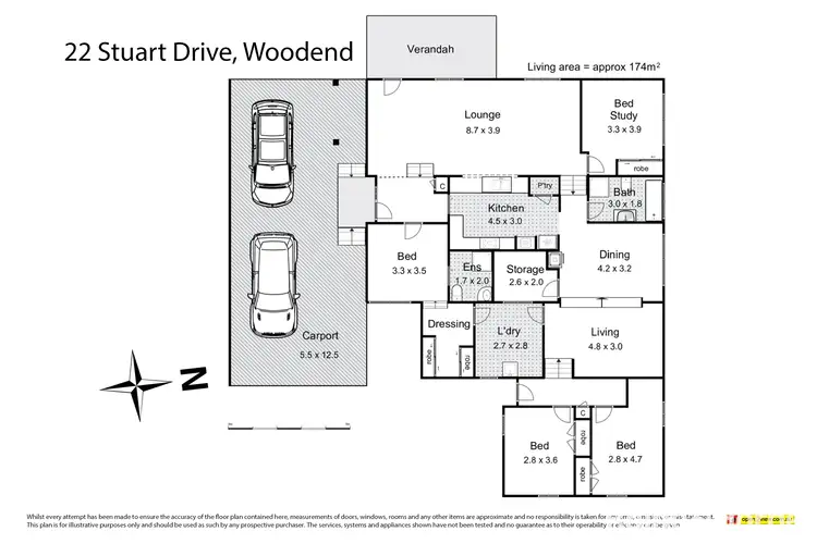Floorplan of Homely house listing, 22 Stuart Drive, Woodend VIC 3442