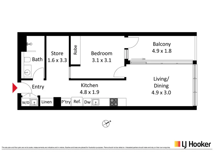 Floorplan of Homely apartment listing, 1909/2 Furzer Street, Phillip ACT 2606