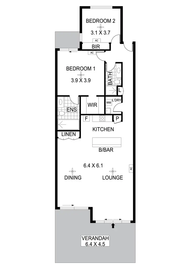 Floorplan of Homely apartment listing, 2/17 Dinah Court, Stuart Park NT 820
