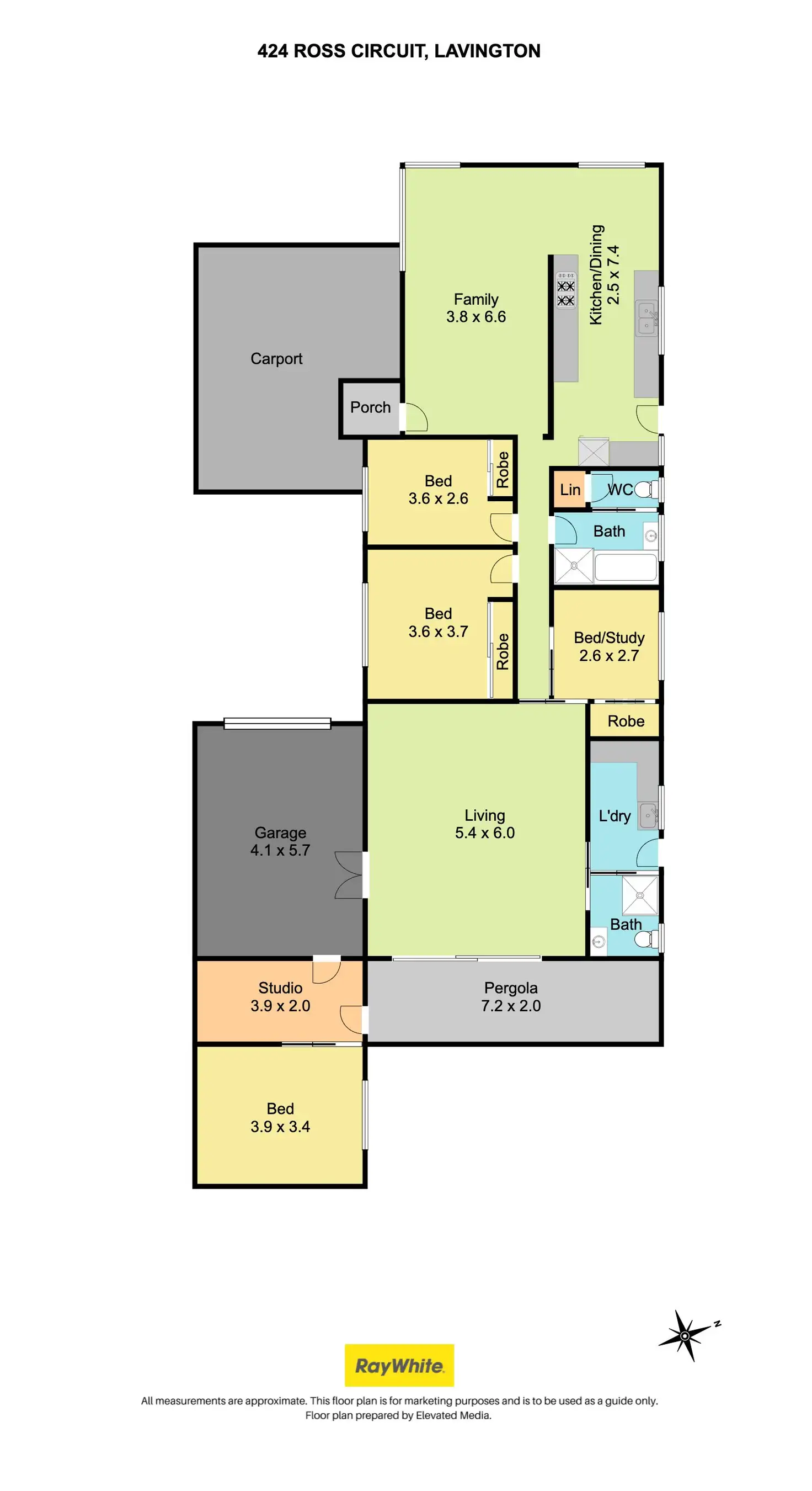 Floorplan of Homely house listing, 424 Ross Circuit, Lavington NSW 2641