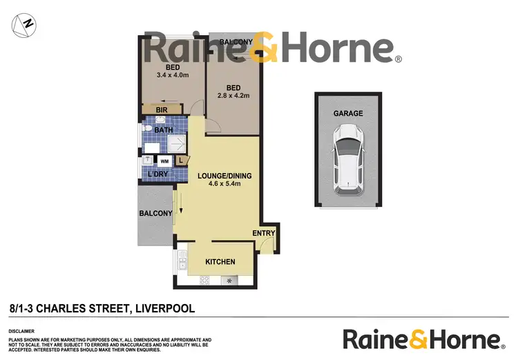 Floorplan of Homely unit listing, 8/1 Charles Street, Liverpool NSW 2170