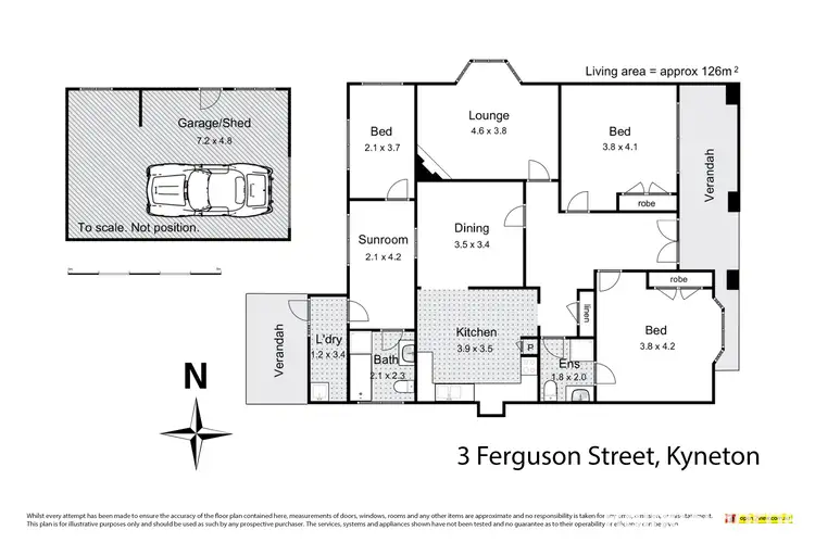 Floorplan of Homely house listing, 3 Ferguson Street, Kyneton VIC 3444