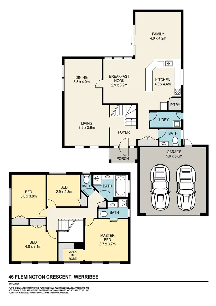 Floorplan of Homely house listing, 46 Flemington Crescent, Werribee VIC 3030