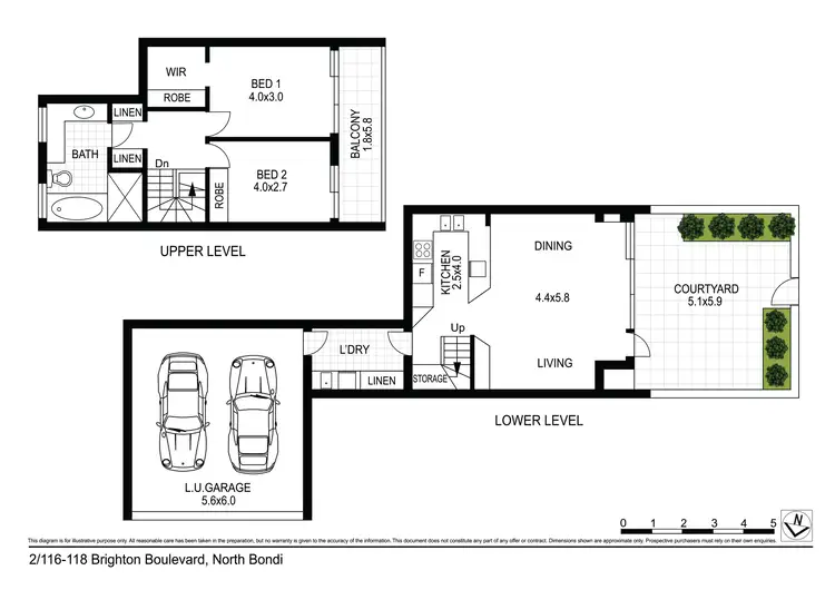 Floorplan of Homely apartment listing, 2/116-118 Brighton Boulevard, North Bondi NSW 2026