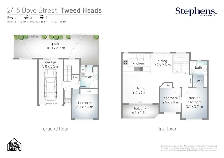 Floorplan of Homely townhouse listing, 2/15 Boyd Street, Tweed Heads NSW 2485