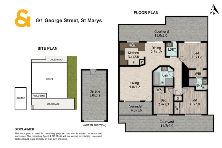 Floorplan of Homely apartment listing, 8/1-11 George Street, St Marys NSW 2760