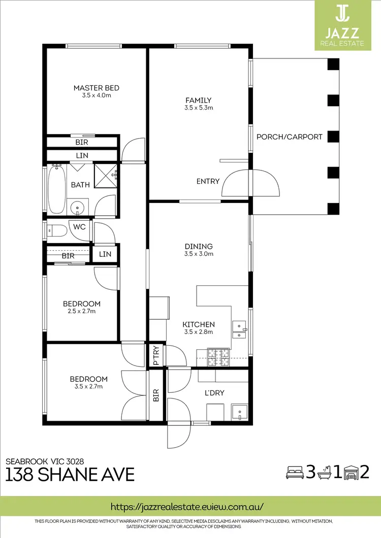 Floorplan of Homely house listing, 138 Shane Avenue, Seabrook VIC 3028