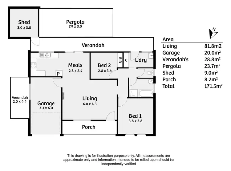 Floorplan of Homely house listing, 14 Edinburgh Grove, Strathalbyn SA 5255