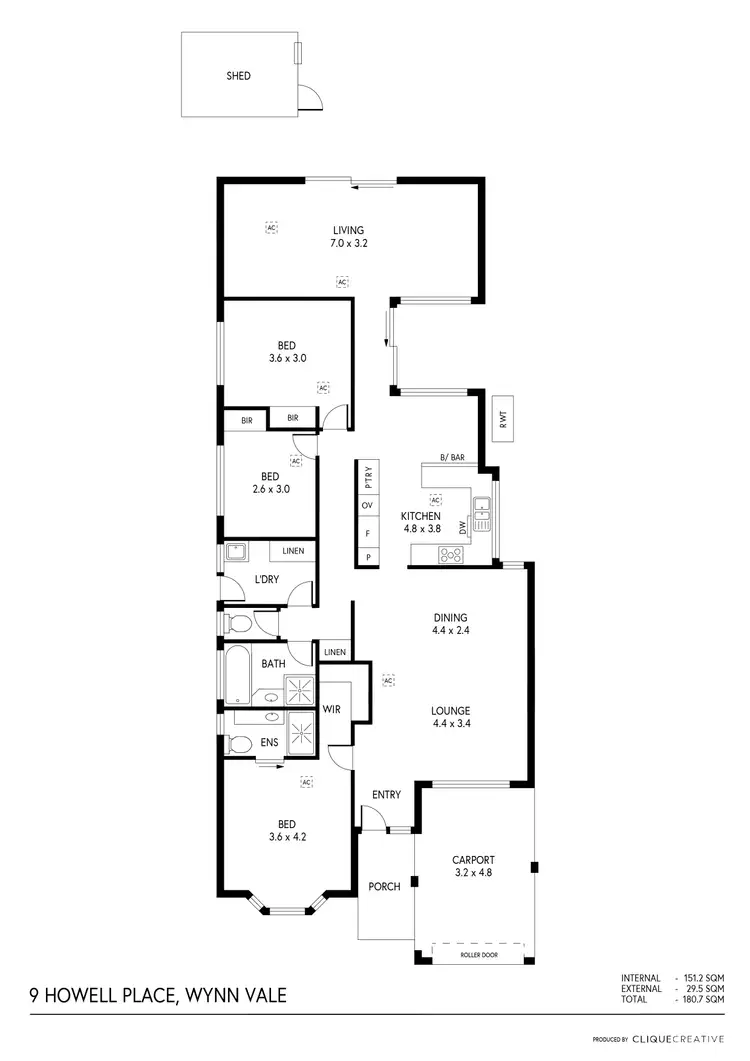 Floorplan of Homely house listing, 9 Howell Place, Wynn Vale SA 5127