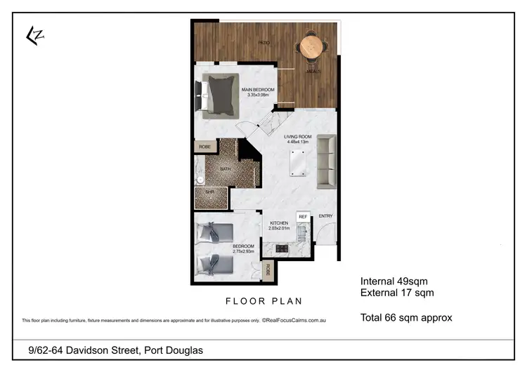Floorplan of Homely apartment listing, 9/62-64 Davidson Street, Port Douglas QLD 4877