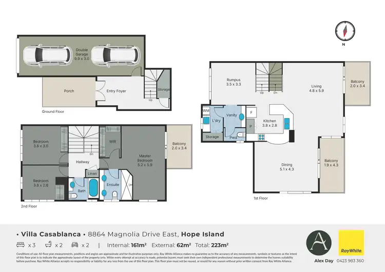 Floorplan of Homely townhouse listing, 8864 Magnolia Drive East, Hope Island QLD 4212