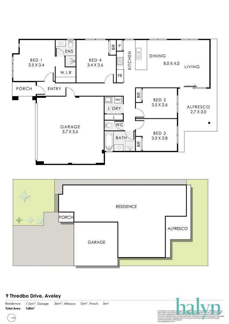 Floorplan of Homely house listing, 9 Thredbo Drive, Aveley WA 6069