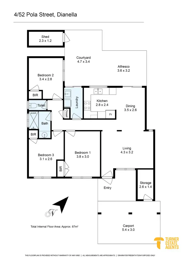 Floorplan of Homely villa listing, 4/52 Pola Street, Dianella WA 6059