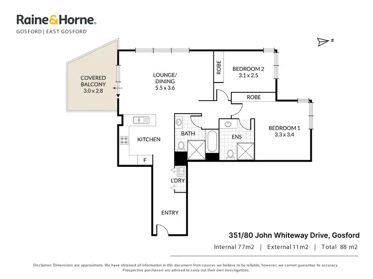 Floorplan of Homely apartment listing, 351/80 John Whiteway Drive,, Gosford NSW 2250