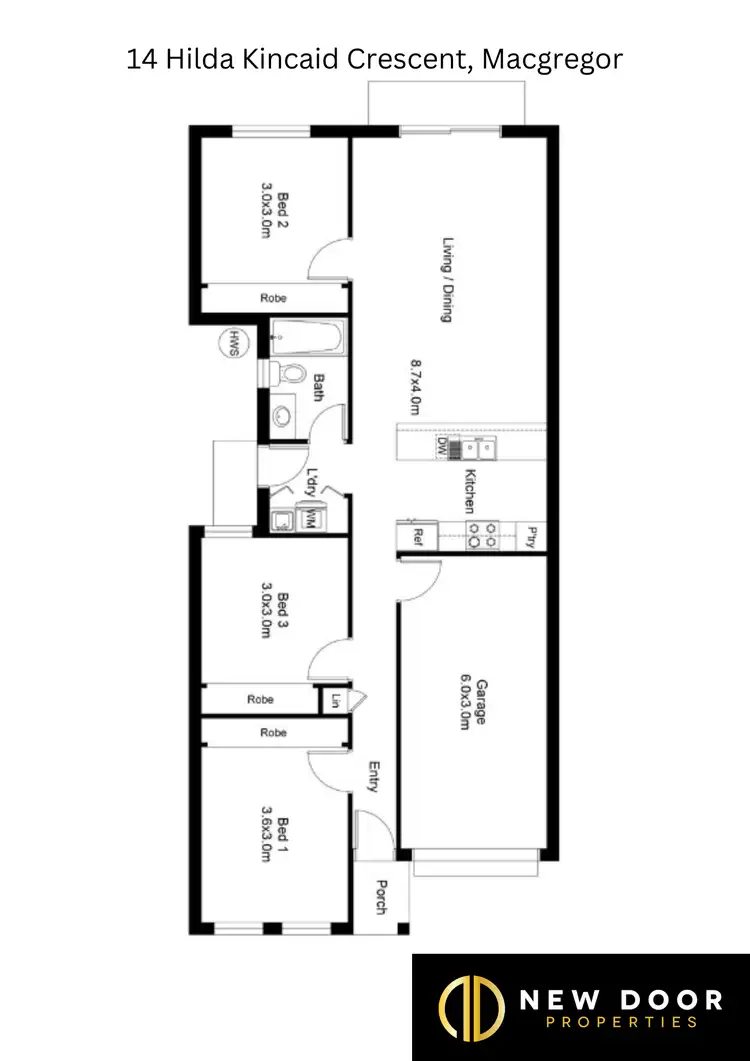 Floorplan of Homely house listing, 14 Hilda Kincaid Crescent, Macgregor ACT 2615