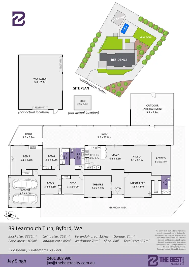 Floorplan of Homely house listing, 39 Learmouth Turn, Byford WA 6122