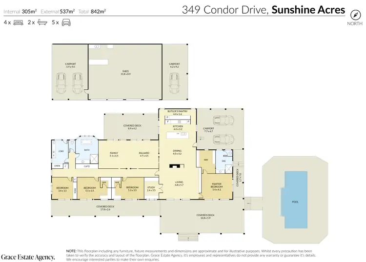 Floorplan of Homely house listing, 349 Condor Drive, Sunshine Acres QLD 4655