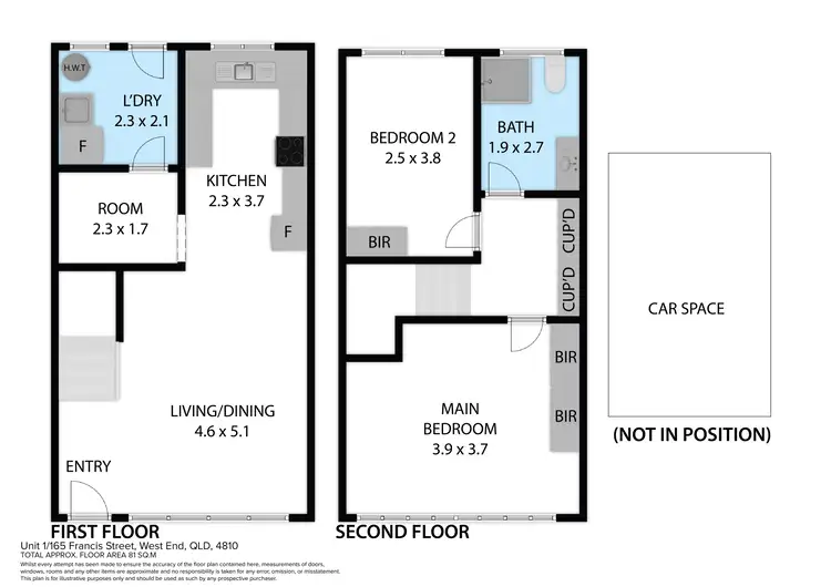 Floorplan of Homely house listing, 1/165 Francis Street, West End QLD 4810