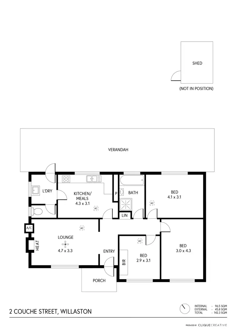 Floorplan of Homely house listing, 2 Couche Street, Willaston SA 5118