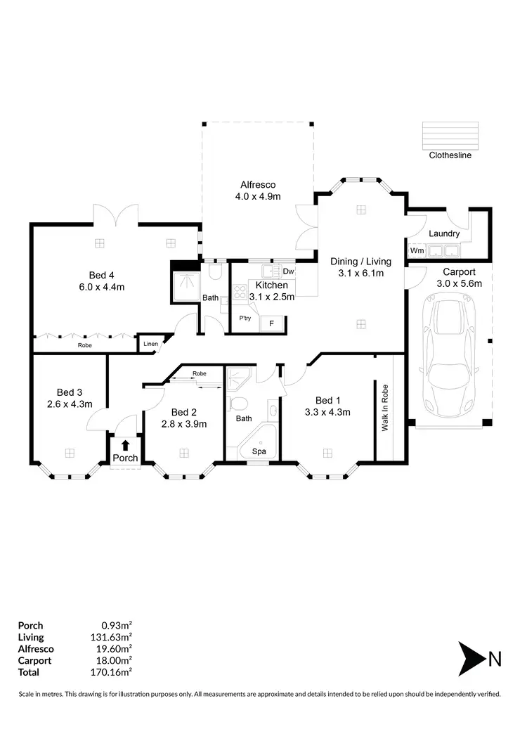 Floorplan of Homely house listing, 7 Bagot Road, Greenacres SA 5086