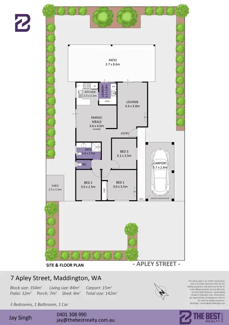 Floorplan of Homely house listing, 7 Apley Street, Maddington WA 6109