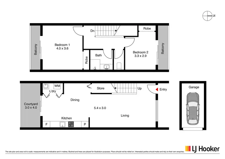 Floorplan of Homely townhouse listing, 2/1A Davison Street, Crestwood NSW 2620