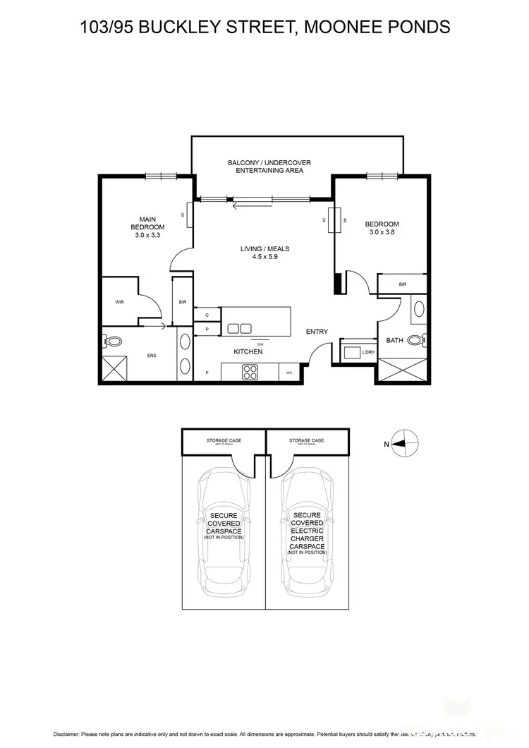 Floorplan of Homely apartment listing, 103/95 Buckley Street, Moonee Ponds VIC 3039