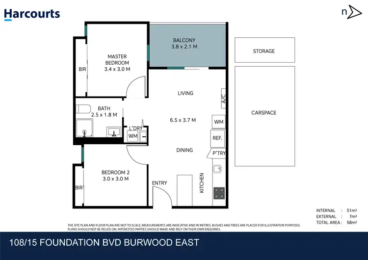 Floorplan of Homely apartment listing, 108/15 Foundation Boulevard, Burwood East VIC 3151
