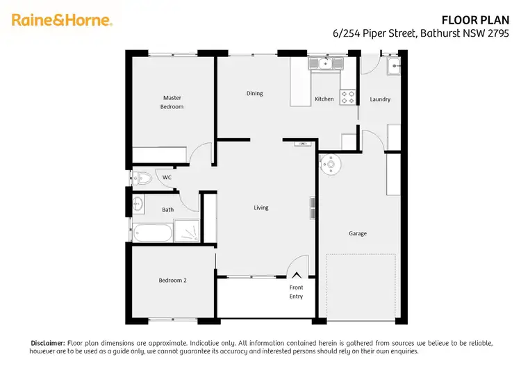 Floorplan of Homely unit listing, 6/254 Piper Street, Bathurst NSW 2795