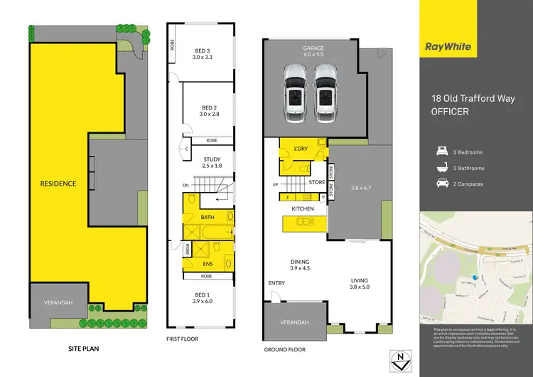 Floorplan of Homely house listing, 18 Old Trafford Way, Officer VIC 3809