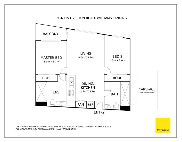 Floorplan of Homely apartment listing, 304/115 Overton Road, Williams Landing VIC 3027