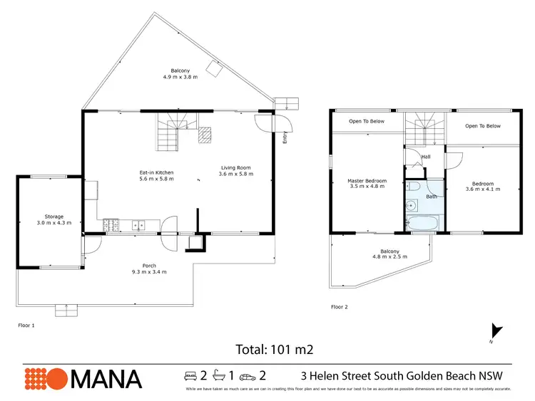 Floorplan of Homely house listing, 3 Helen Street, South Golden Beach NSW 2483