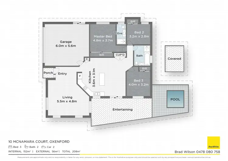 Floorplan of Homely house listing, 10 McNamara Court, Oxenford QLD 4210