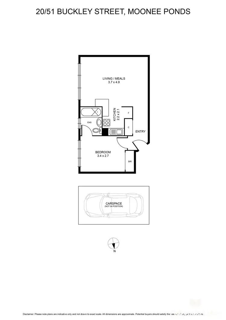 Floorplan of Homely apartment listing, 20/51 Buckley Street, Moonee Ponds VIC 3039