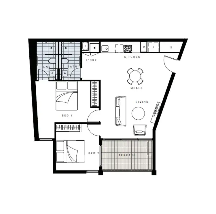 Floorplan of Homely apartment listing, 202/956 Mt Alexander Road, Essendon VIC 3040