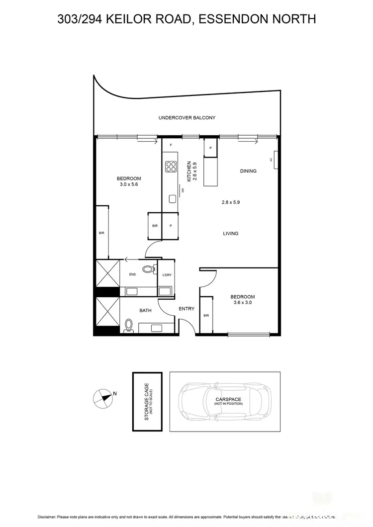 Floorplan of Homely apartment listing, 303/294 Keilor Road, Essendon North VIC 3041